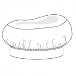 Gorro francés cocina unisex color blanco